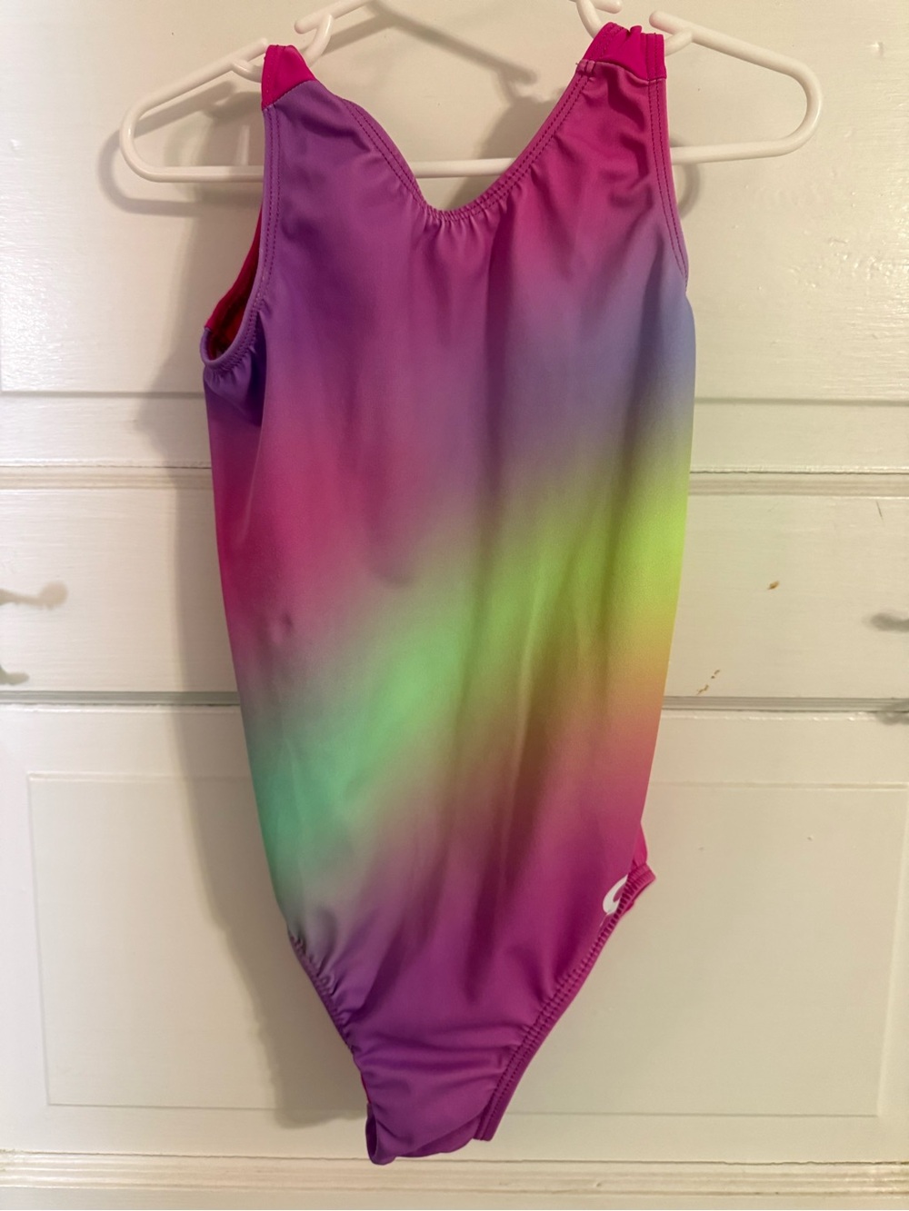 Girls' Rainbow Ombre One-Piece Leotard- Pink/Purple Gradient
